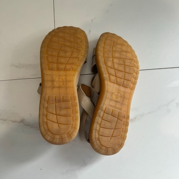 Born Gray Leather Blur Strappy Sandals Comfort Summer - Picture 5 of 6